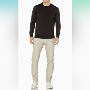 GoodThreads Gray Merino Wool Long Sleeve Crewneck Sweater